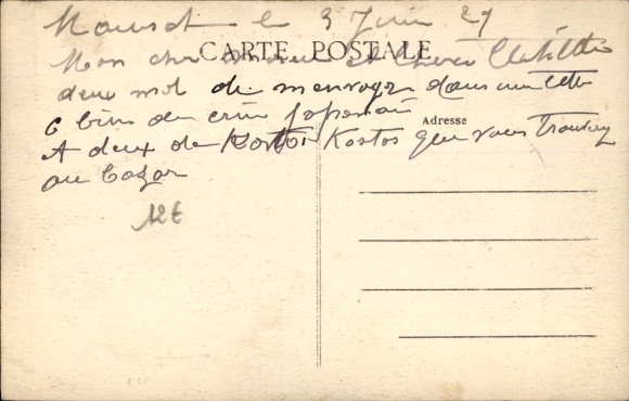 Postcard Mainsat Creuse, La Tour de l'Horloge