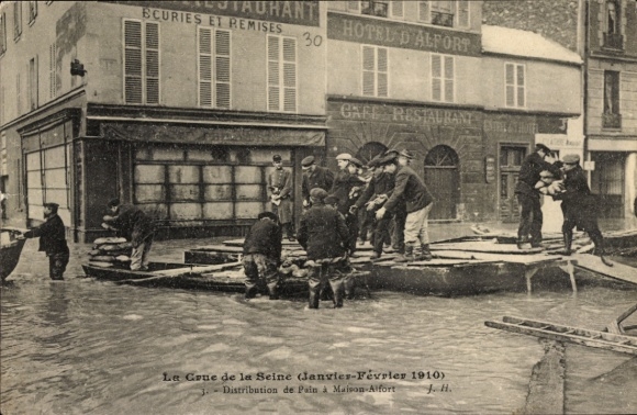 PC Maisons Alfort Val de Marne, Inondas Janvier 1910, La Distribution