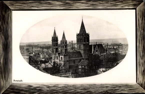 Passepartout Ak Arnstadt in Thüringen, Panorama