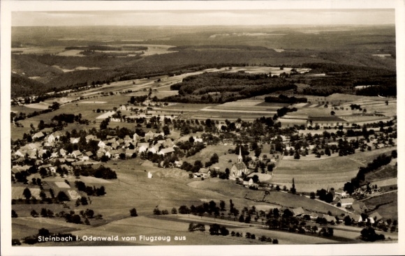 Postcard Steinbach Michelstadt in the Odenwald, aerial photograph