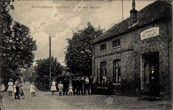 Postcard Burhave Butjadingen Wesermarsch, Müllers Gasthof