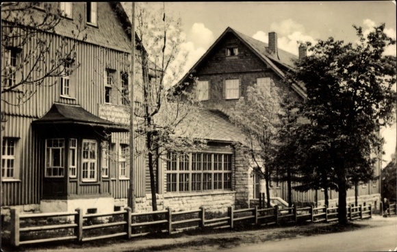Postcard Frauenwald am Rennsteig Ilmenau in Thuringia, FGDB home, climatic health resort