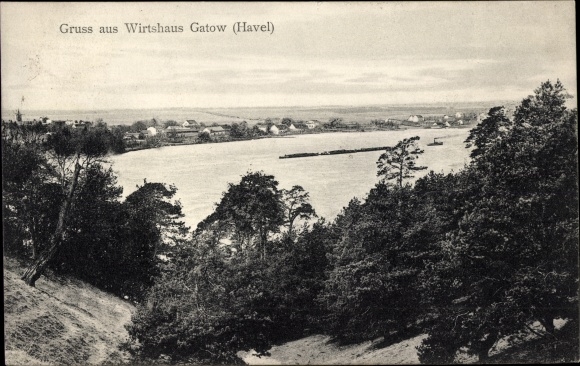 Ak Berlin Spandau Gatow, Wirtshaus Gatow, Ortsansicht