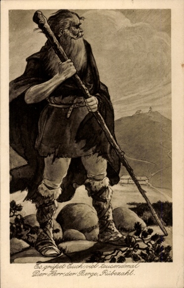 Kunstenaar Ak De heer van de bergen, Rübezahl, begroet je duizenden keren