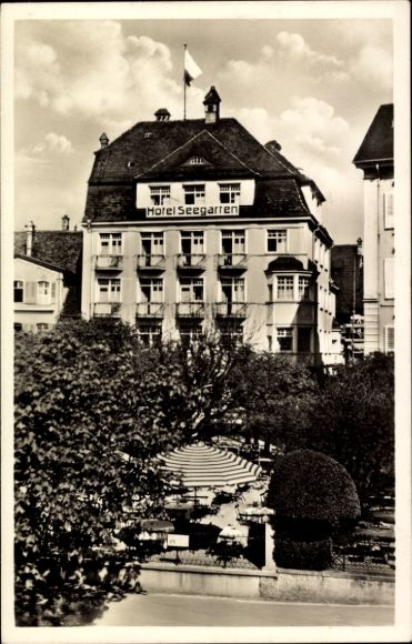 Ak Lindau am Bodensee Schwaben, Das Seegarten Hotel, Außenansicht