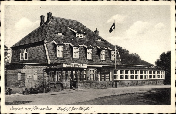 Ak Dersau am Großen Plöner See, Gasthof zur Mühle, Bes. August Jahn, Bavaria St. Pauli Bier