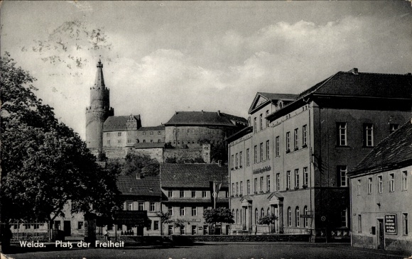 Ak Weida in Thüringen, Platz der Freiheit