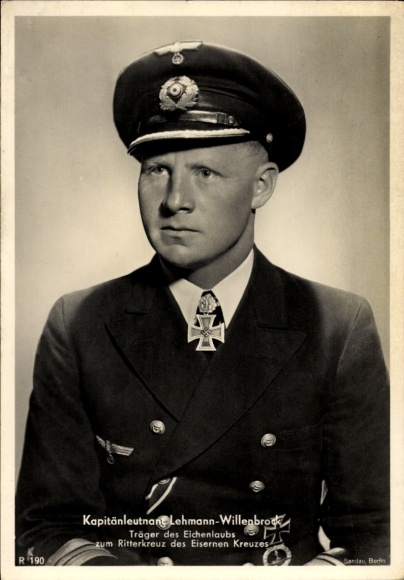 Ak Kapitänleutnant Lehmann Willenbrock, Ritterkreuzträger, Kriegsmarine