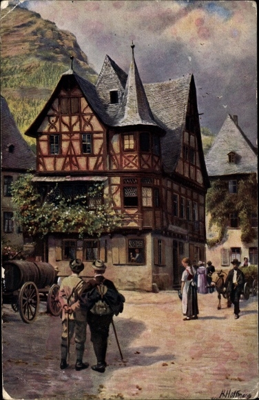 Artist PC Hoffmann, H., Bacharach am Rhein, The old house