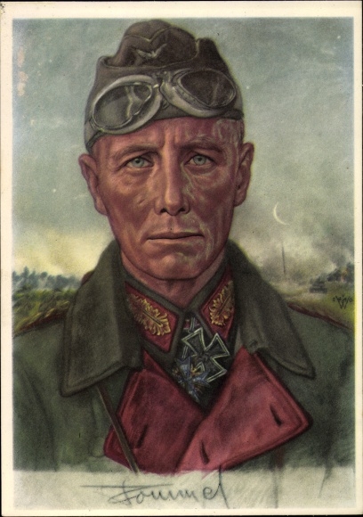 Artist PC Willrich, Wolfgang, Major General Rommel, recipient of the Knight&#39;s Cross, commander of the armored division