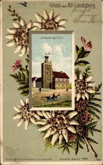 Embossed passepartout PC Altlandsberg in der Mark, Strausberger Tor