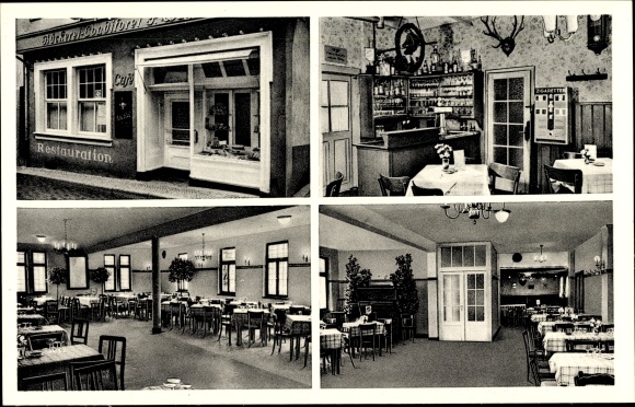 Ak Linz am Rhein im Kreis Neuwied, Restauration  Café und Pension, Peter Wagner, Speisesaal