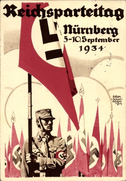 Kunstenaar Ak von Suchodolski, Neurenberg, Reichspartijbijeenkomst van de NSDAP 1934