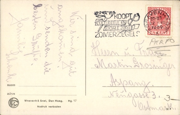 Postcard The Hague The Hague South Holland, Lange Poten