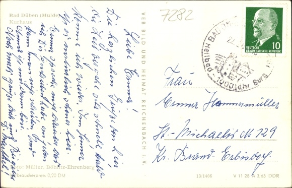 Postcard Bad Düben an der Mulde, Eisenmoorbad, Kurhaus