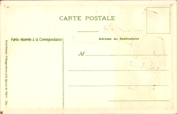 Embossed stamps Postcard Postman, French stamps