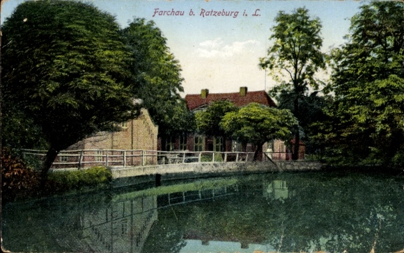 Postcard Farchau Schmilau in the Duchy of Lauenburg, partial view