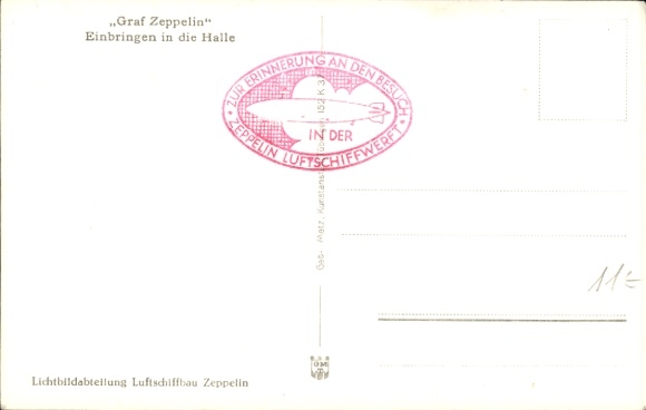 PC Friedrichshafen on Lake Constance, airship LZ 127 Graf Zeppelin, brought into the airship hall