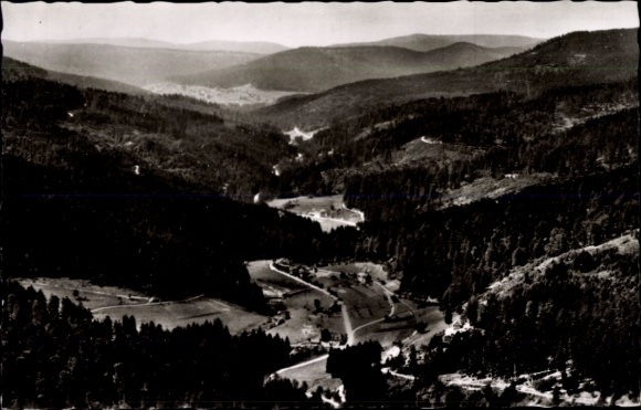 Ak Erbersbronn Forbach im Schwarzwald, Schwarzwald-Landschaft, Gasthaus zum grünen Wald, Naturans