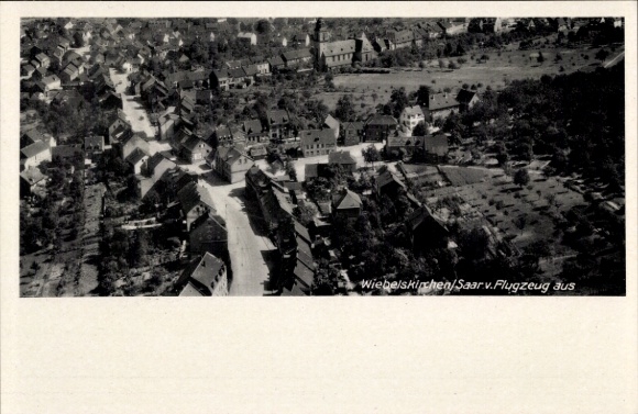 Postcard Wiebelskirchen Neunkirchen in Saarland, aerial photograph