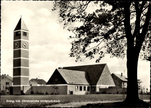 Postcard Höchstadt an der Aisch, Evangelical Church Christ Church