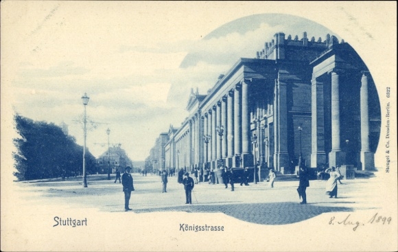 Postcard Stuttgart in Württemberg, Königstraße