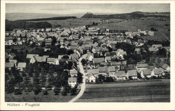 Postcard Hülben in the Swabian Alb, aerial photograph