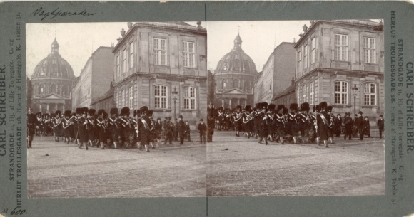Stereo Photo København Copenhagen Denmark, Amalienborg Palace