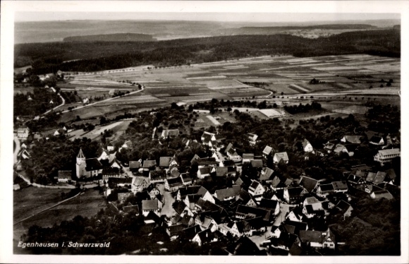 Ak Egenhausen im Nordschwarzwald, Fliegeraufnahme