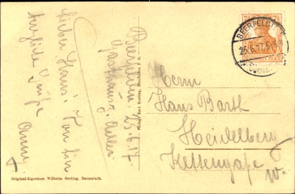 Postcard Beerfelden Oberzent in the Odenwald, general view