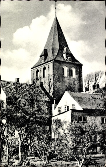 Ak-schiereiland Eiderstedt Garding in Noord-Friesland, kerktoren
