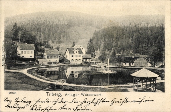 Ak Triberg im Schwarzwald, Anlagen-Wasserwerk