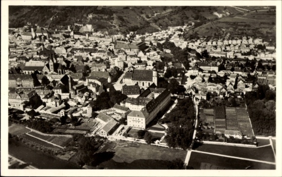 Postcard Eichstätt in Upper Bavaria, aerial view of building, city view