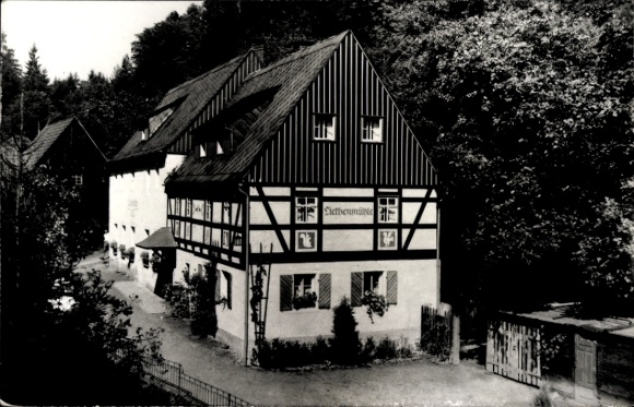 Postcard Kleinhennersdorf Gohrisch Saxon Switzerland, Waldidyll Liethenmühle, inn