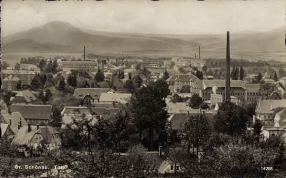 Postcard Großschönau in Upper Lusatia Saxony, general view