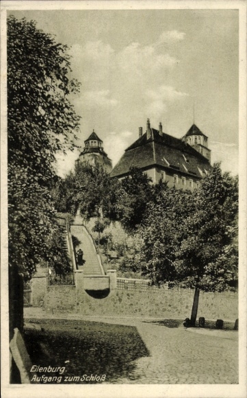 Ak Eilenburg an der Mulde, Aufgang zum Schloss