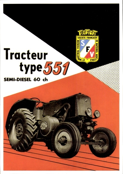 Ak Traktor Type 551, Landwirtschaft, SFV Wappen, Reklame
