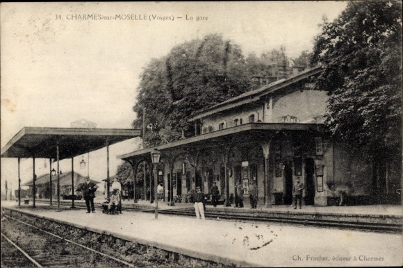 PC Charmes sur Moselle Vosges, La Gare, track view