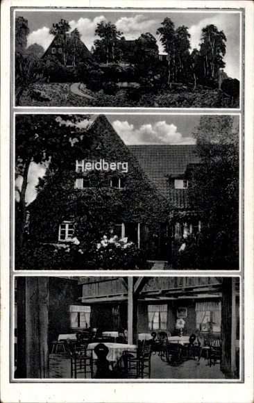 Ak Hamburg Altona Rissen, Gaststätte Heidberg, Außenansicht