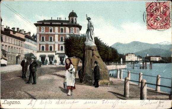 KP Lugano Kanton Ticino Szwajcaria, Quai, Pomnik