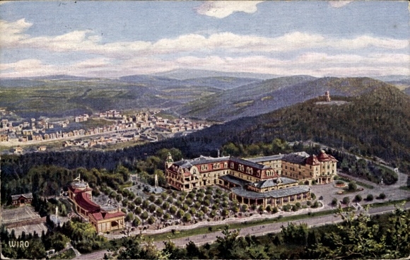 Postcard Mariánské Lázně Mariánské Lázně Karlovy Vary Region, Grand Etablissement Panorama
