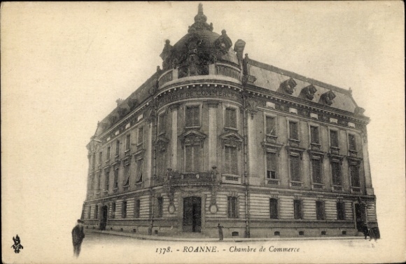 Ak Roanne Loire, Chambre de Commerce, historische Architektur