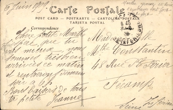Postcard Rouen Bon Secours Seine-Maritime, Joan of Arc, Prisoner of Barrias, Monument