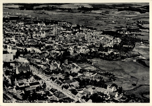 Ak Weiden in der Oberpfalz, Fliegeraufnahme