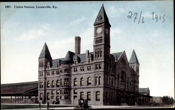 Ansichtkaart Louisville Kentucky de VS, Union Station
