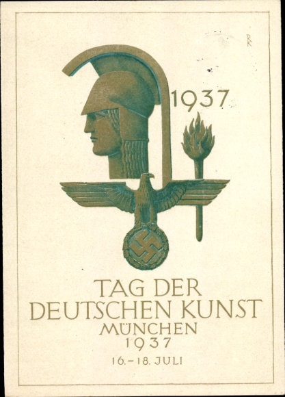 Artist Postcard Munich, Day of German Art 16-18 July 1937