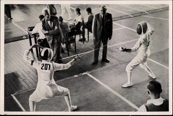 Collection picture Olympia 1936, fencing fight, Hedwig Hass, Thea Keller
