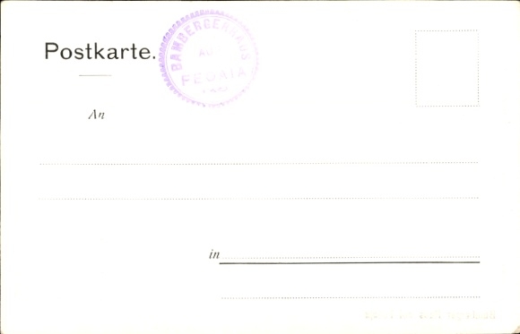 Artists Postcard Compton, Edward Theodore, Canazei Trentino, Bamberg House on Fedaja