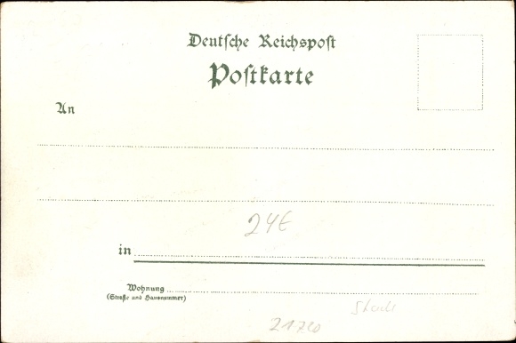 litho Lühe Jork im Alten Land, Etablissement Fernsicht, eigenaar H. Rieper, hal, uitzicht