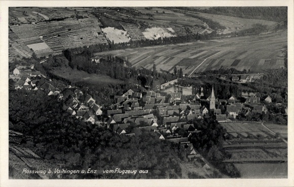 Ak Roßwag Vaihingen an der Enz, luchtfoto